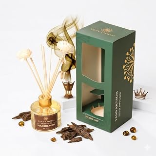 Vann Aromas 120 ML Reed Diffuser Set | Free 8 Ratan Reed Sticks | Stress Relief & Aromatherapy | Long-Lasting, Smoke-Free Price In India