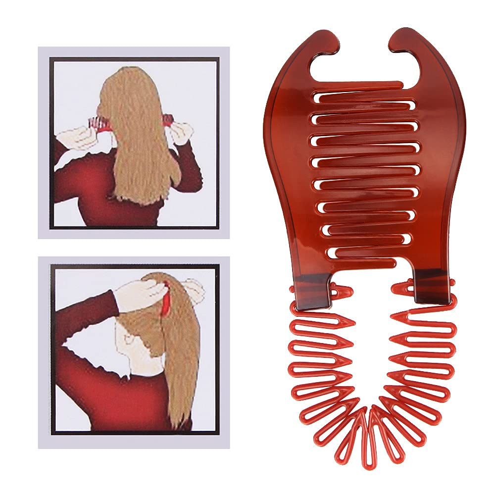 Bananen-Haarspangen aus Kunststoff, flexibel, für Damen und Mädchen, 4 Stück