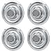 4 pc CHROME CHEVY GM Rally Wheel Center Hub Caps Disc Brake Rim Covers Trim Ring