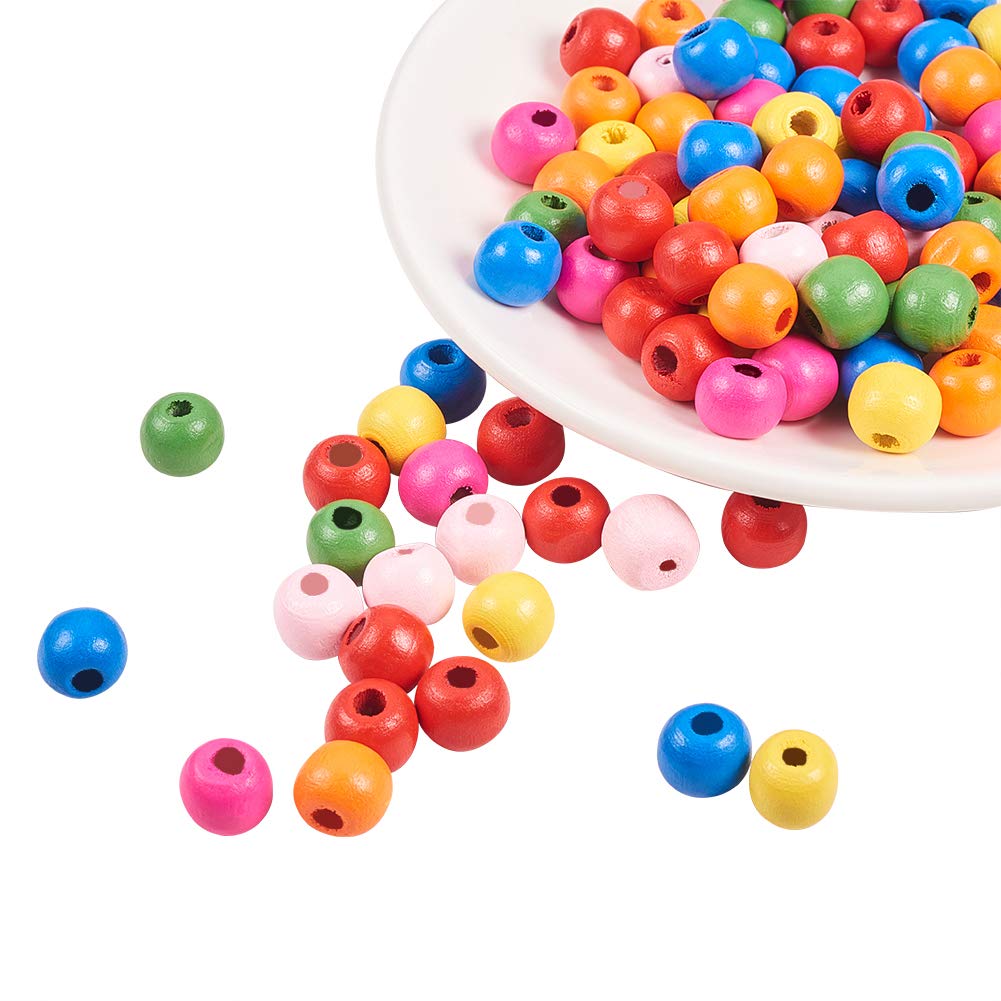 Pandahall – Set of 50 Wood Beads, Lead Free, Dyed, Cube – Variety of Colours, 14 x 14 x 14 mm, Hole: 5 mm mixte 25