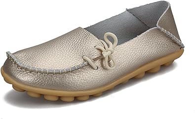 cowhide slip ons