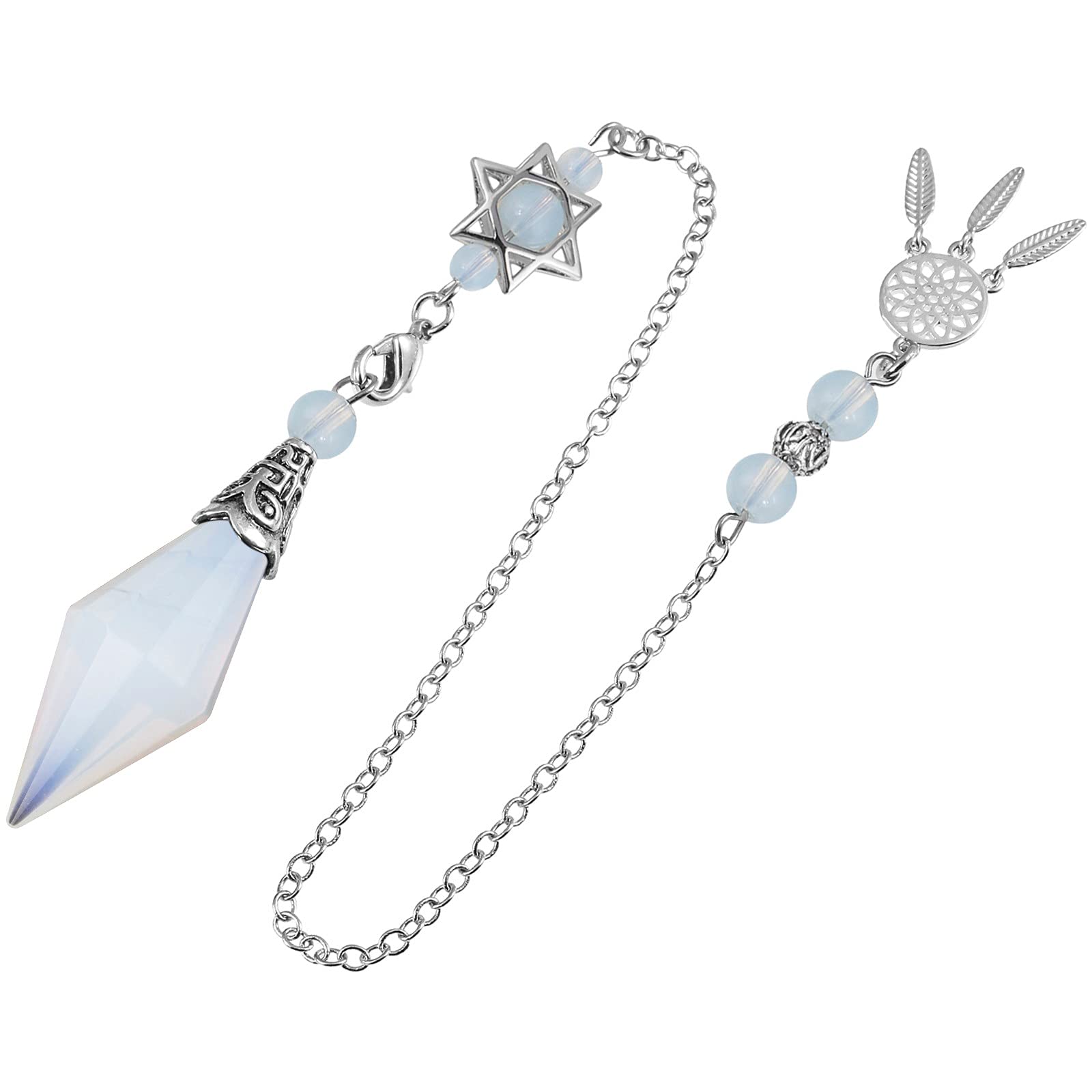 Pendule de divination mookaitedecor en cristal d'Opalite, cadeau spirituel