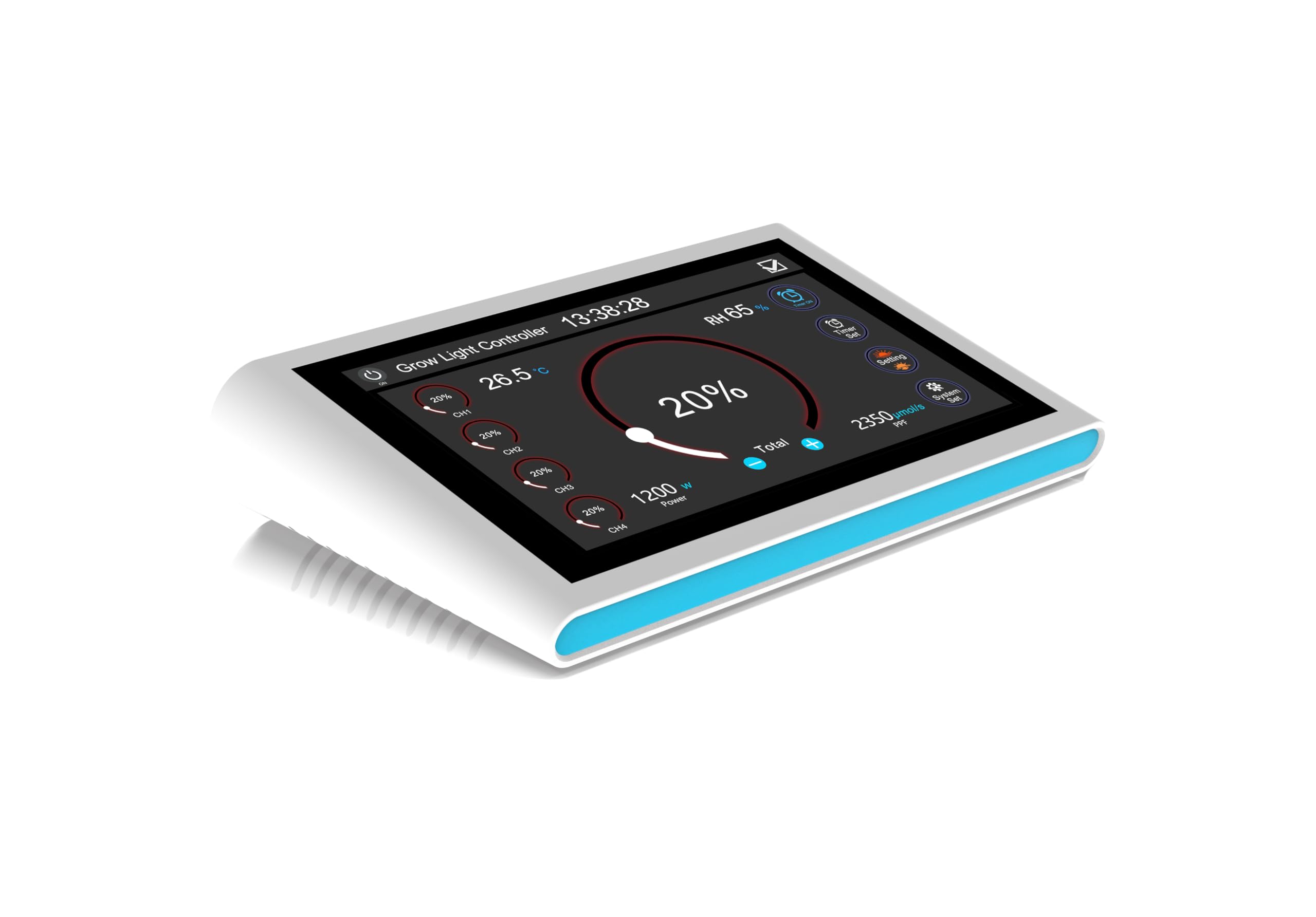 NVWA Grow Light Controller 0-10v PWM Touch Screen Sunrise Sunset Multi-Stage dimming and scheduling, Indoor only