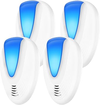 LOPHE Ultrasonic Pest Repeller 4Pcs,Round Plug In No Radiation