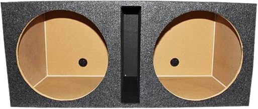 QPower QBASS 15 Inch Heavy Duty MDF Car Audio Stereo Speakers Subwoofer Sub Box Enclosure with Dual Vented Chamber and Charcoal Carpet