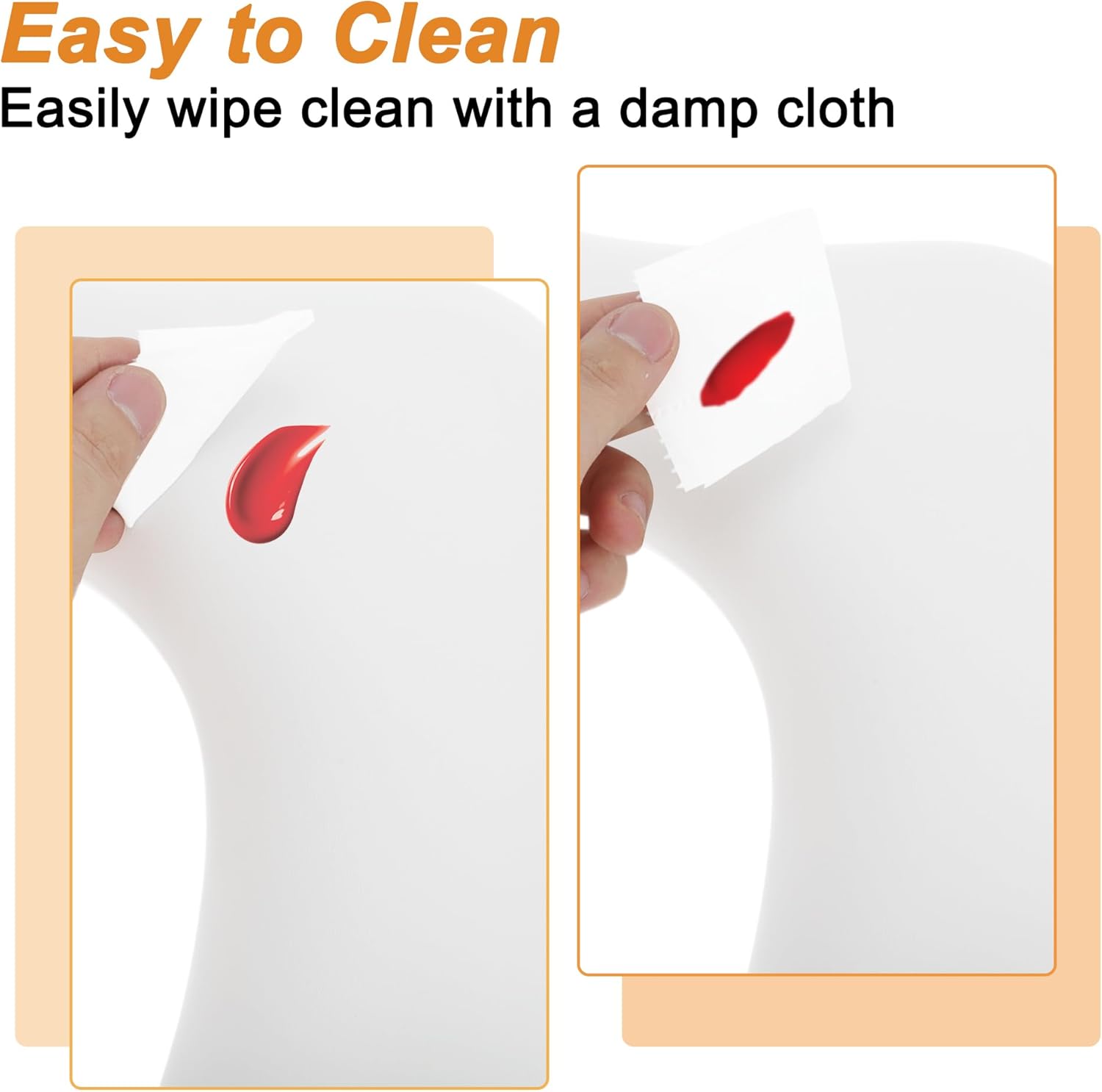 VOCOSTE Nail Arm Rest with 360° Rotating Phone Holder, U Shaped Manicure Hand Rest, Detachable Arm Rest for Nail Tech for Salons or Home Use, White