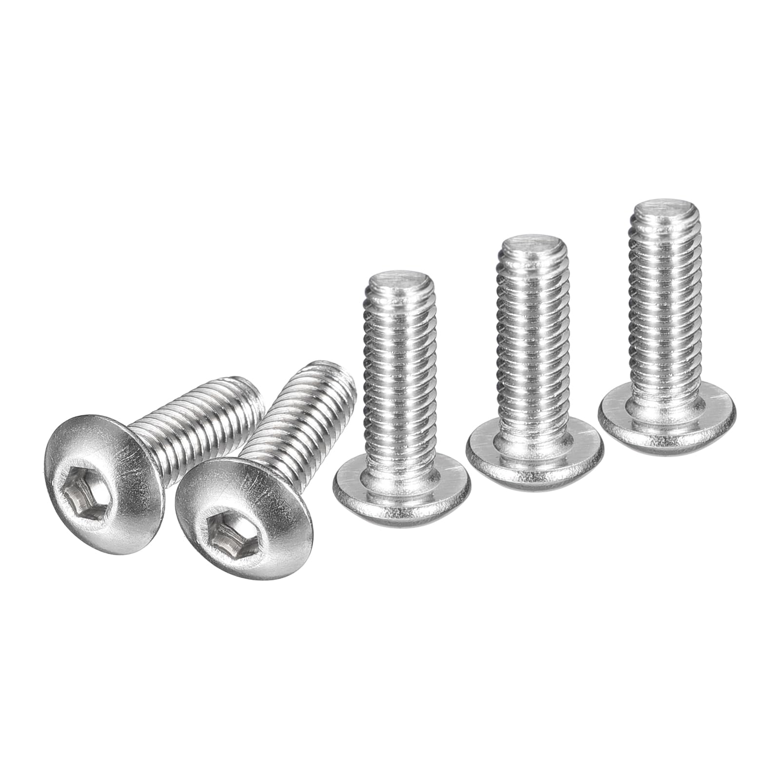 DTGN M4-0.7x12mm Button Head Socket Cap Screws - 80Pack - Good for Machine - 304 Stainless Steel 18/8 - Hex Drive Full Thread Fasteners