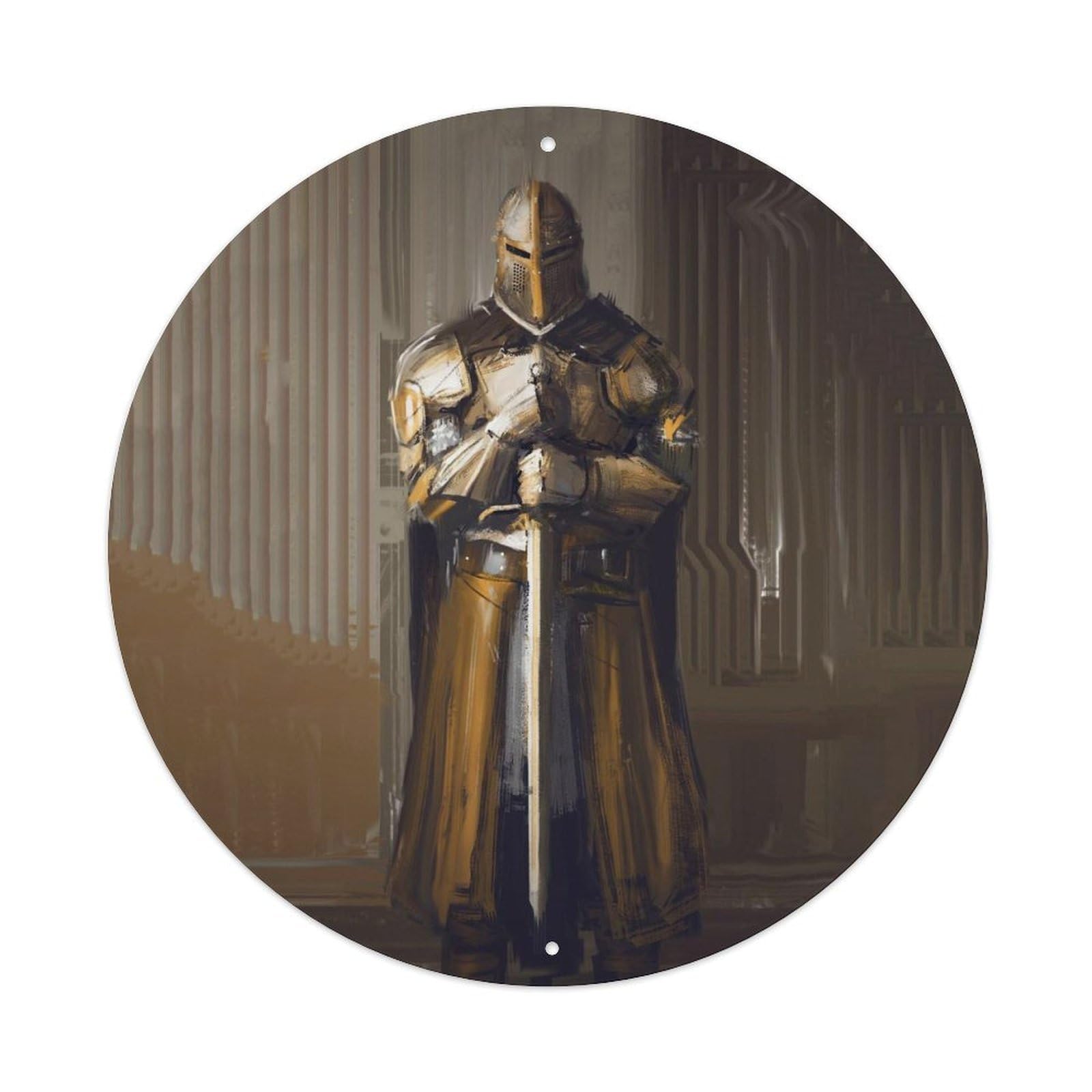 Medieval Knight Plate Armor Gothic Fantasy Metal Tin Sign