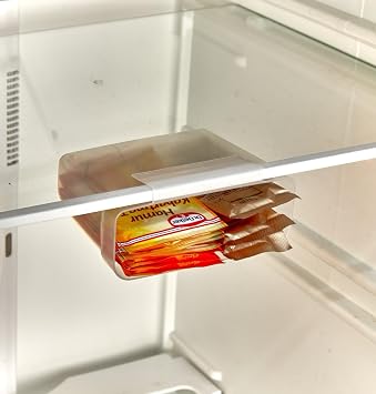 EYNEL Asılabilir Buzdolabı Kapak İçi Raf Organizeri, Çok Amaçlı Mini Kutu Seti Askılı Kap (4, Şeffaf)