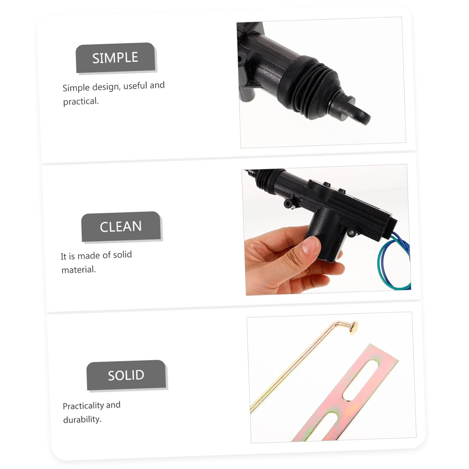 1set Heavy Duty Door Lock Actuator for Automotive Car Door Lock Motor Kit Materials Compatible Various Vehicle Models Central Locking System
