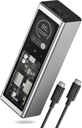 TALIX 140W Power Bank, 20000mAh Laptop Power Bank, PD 3.1 Fast Charging Portable Charger with 3 Ports, Digital Display, Battery Pack for MacBook, Lenovo, Dell, iPhone, Samsung, TSA Approved