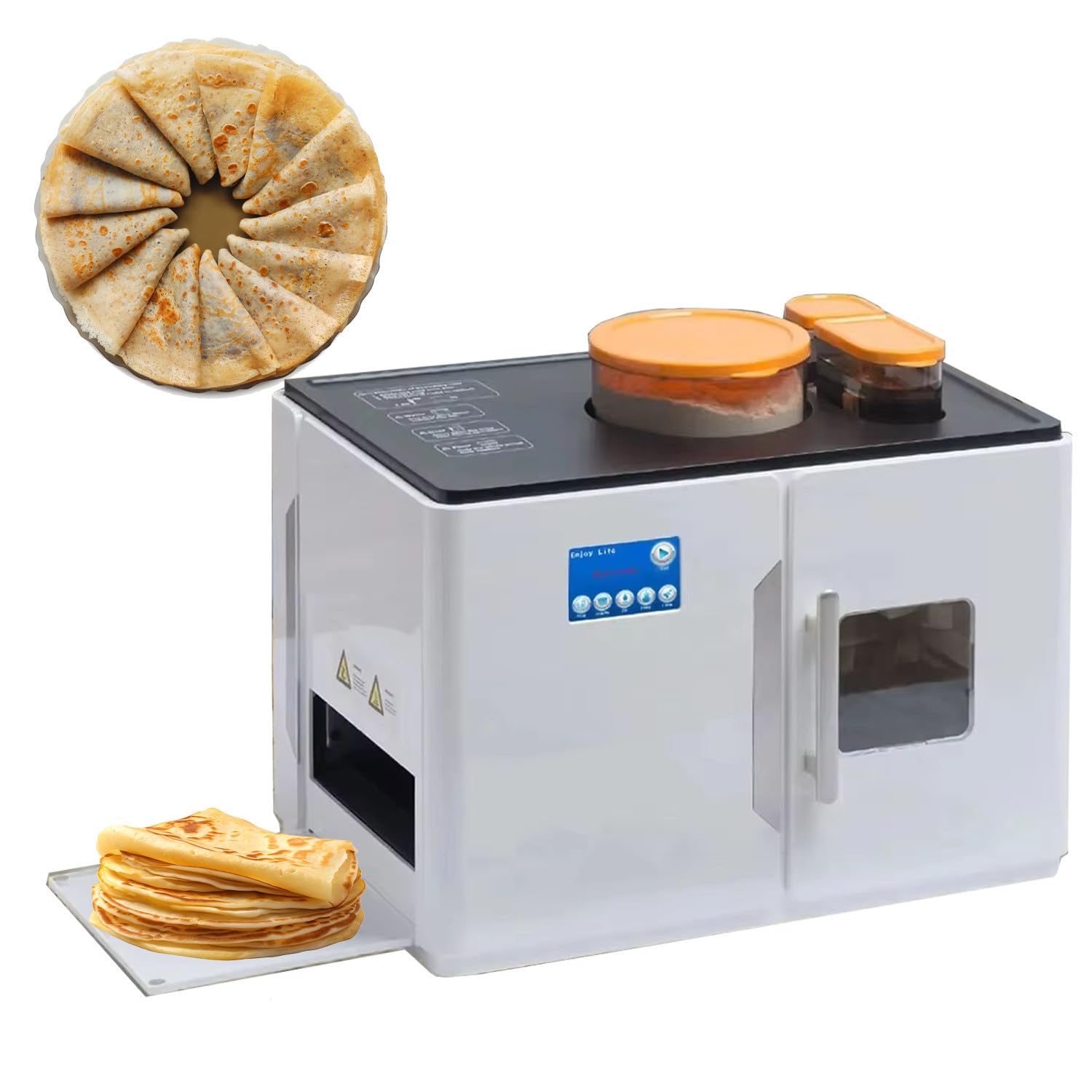 Tortilla-Pfannkuchen-Maschine,Elektrischer Roti-Maker,Vollautomatischer Roti-Maker,Pfannkuchen-Roboter,Tortilla-Pfannkuchen-Fladenbrot-Pita-Maschine Gilt nur für Roti Pie