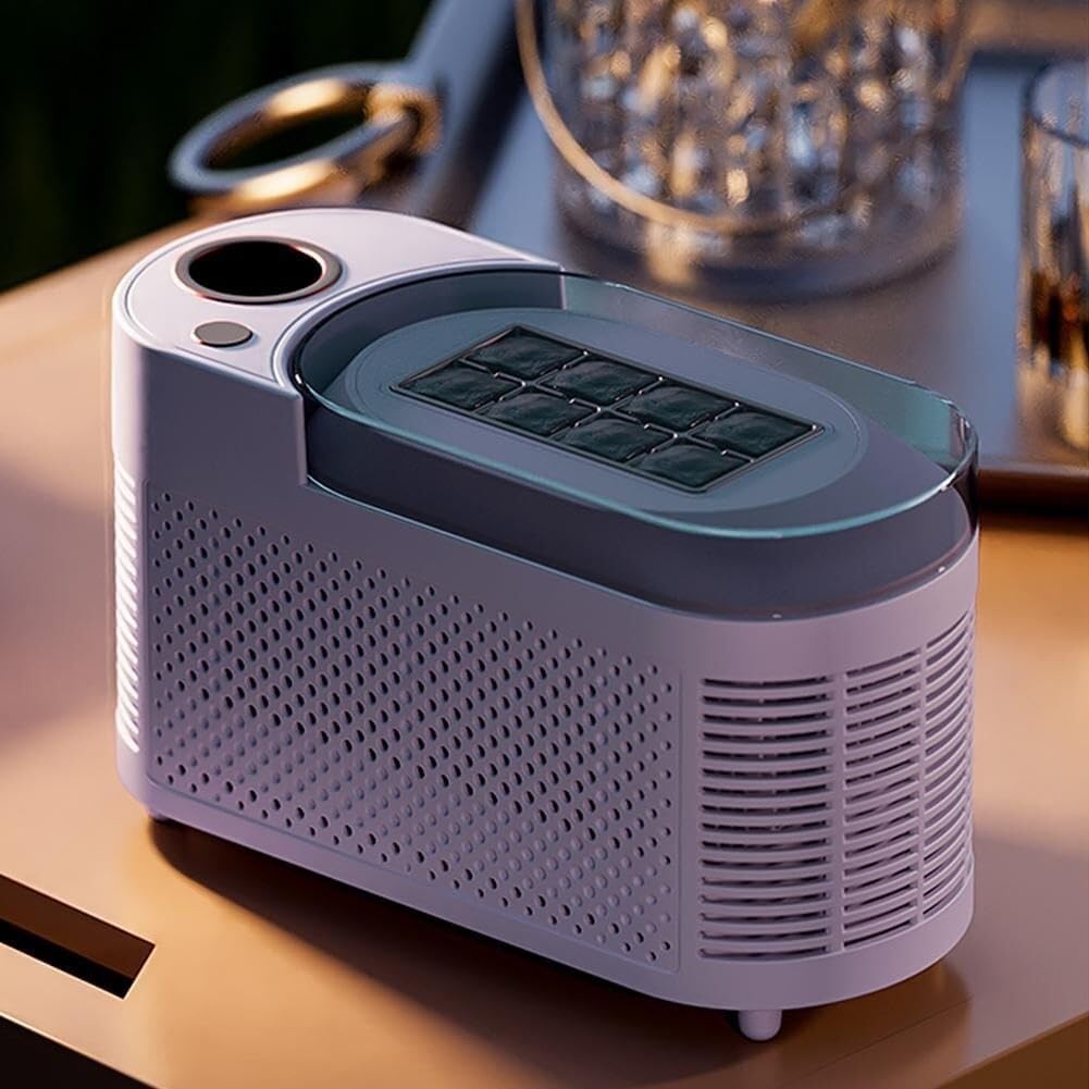Máquina portátil para hacer hielo en encimera, mini máquina para hacer hielo compacta, 8 cubos en 10-15 minutos, compatibilidad con automóvil de 12 V, para oficina(Fragrant Taro Purple)