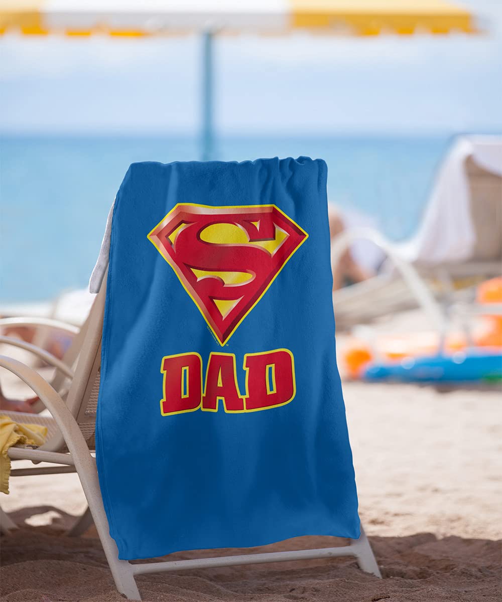 LOGOVISION Superman Super Dad Officially Licensed Beach Towel 30