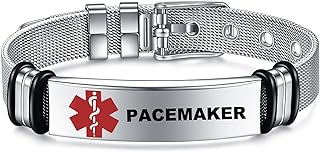 Medical Alert Bracelets for Men, Strong Durable Stainless Bracelet Medical Id Bracelets with Free Laser Engraving,Adjustable Wristband Dual-Side Engraving