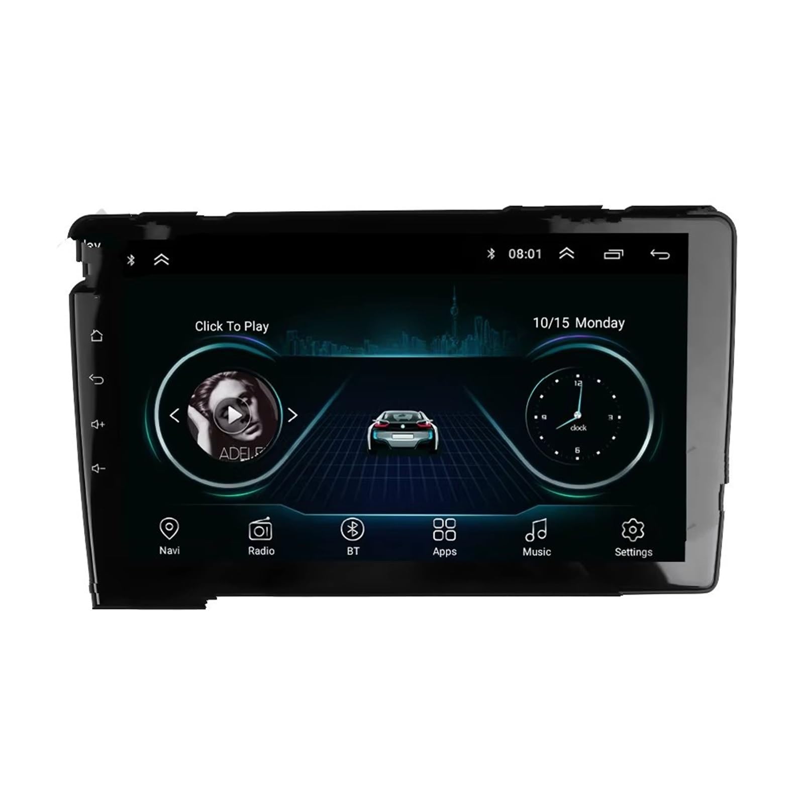 Panel Embellecedor Radio Marco Radio Apto para Peugeot 207 307 para FIAT Scudo Kit Tablero Fascias 9 Pulgadas Panel Estéreo Reproductor DVD Bisel Marco Radio para Coche(Silver)