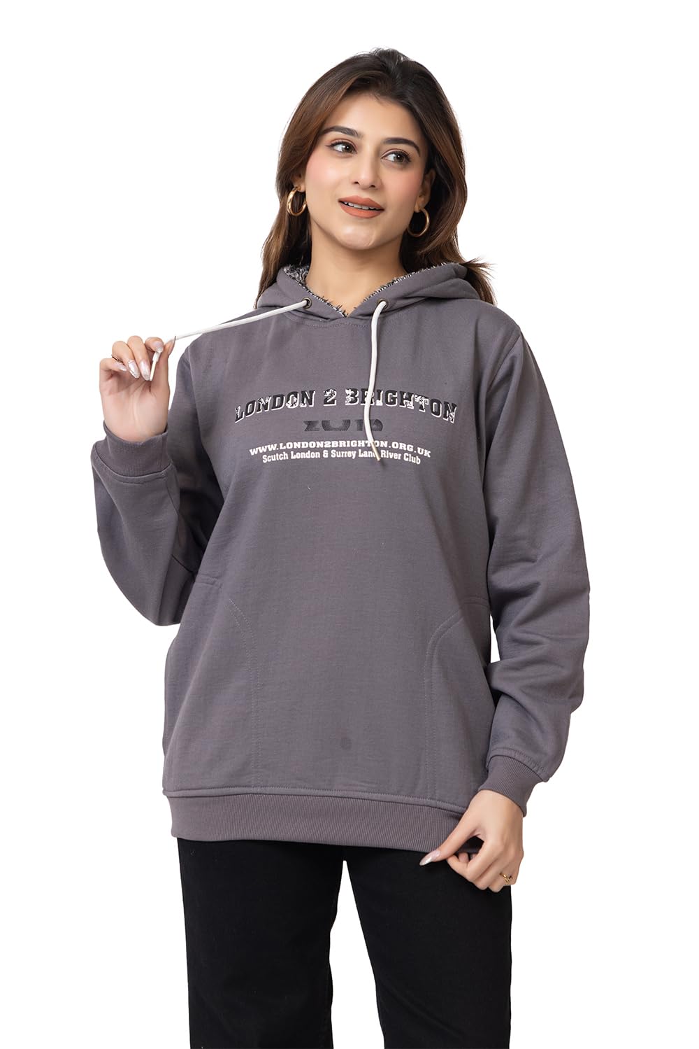 louis carlo Women's Loopknit Boyfriend/Loose Fit Round Neck Sweatshirt | Hoodie-picture-37