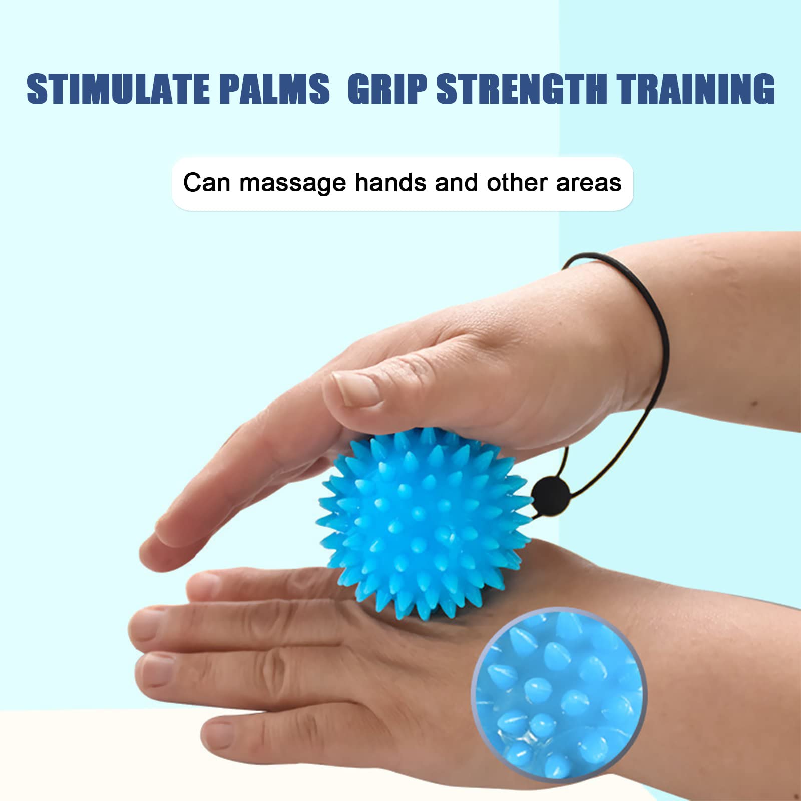 Pelota Terapia de Mano Piezas Rehabilitación Mano Ejercitador de Dedos Antiestrés Pelota de Masaje Entrenamiento Entrenador de Fuerza de Agarre