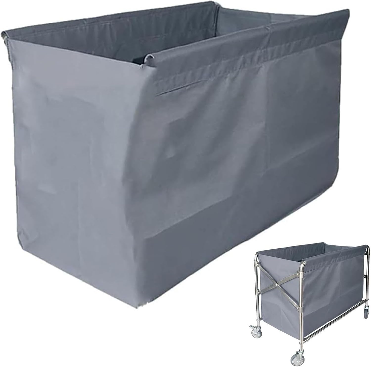Replacement Liner Bag For Laundry Cart - Removable Liner Bag For Rolling Laundry Basket, Oxford Cloth Storage Bags, Trolley Cloth Bag, Hotel Room Work Trolley Replacement Bag(Gray,80x53x65cm/32x21x26i