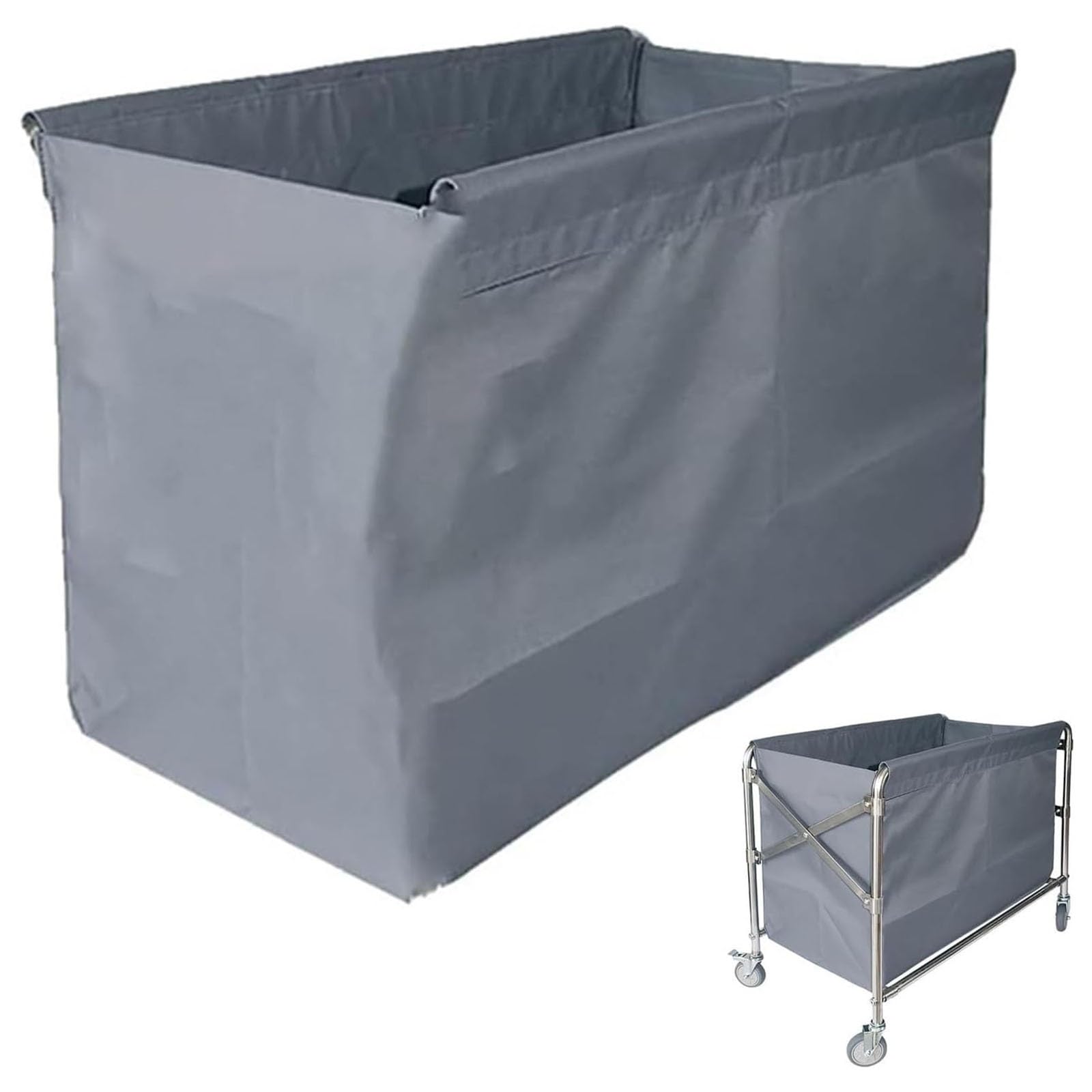 Lumouzhou Grijs Laundry Cart Liner Bag Oxford Cloth Removable Washable Multicolor Multiple Sizes(,80X53x65cm/32X21x26in)