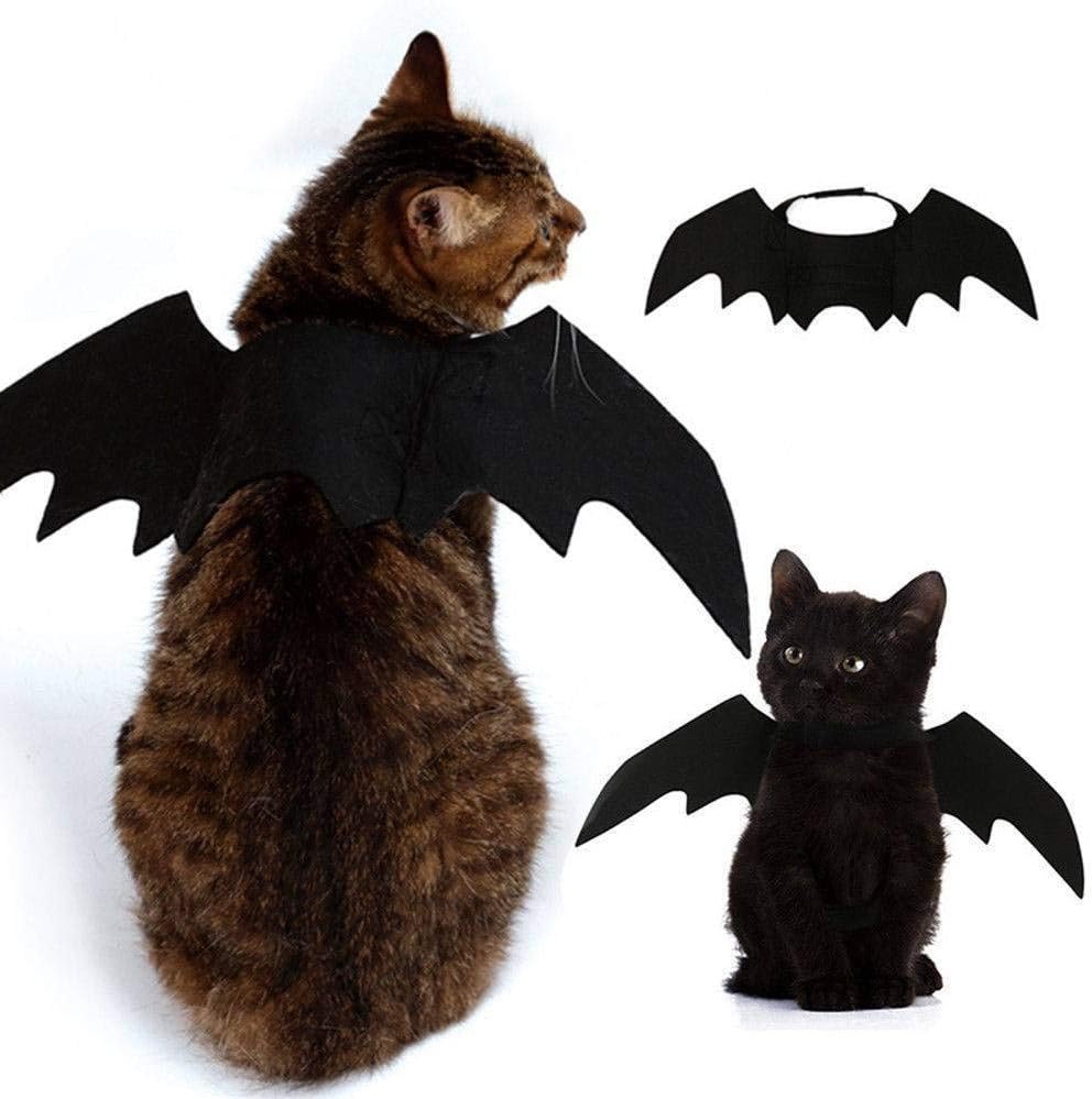 Rorchio 3 Pack Halloween Pet Bat Wings,Cat Dog Bat Costume Halloween Pet Costumes Accessories for Small Dogs and Cat