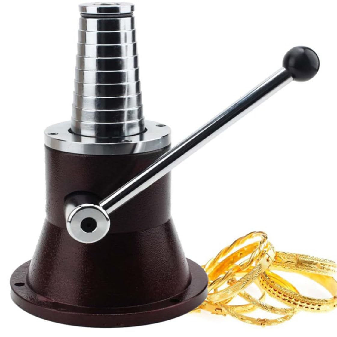 GYKOZY Heavy Duty Bangle Bracelet Enlarger Tool with 6 Dies (48-70mm) - Jewelry Making Stretcher for Easy Oval Bracelet Design