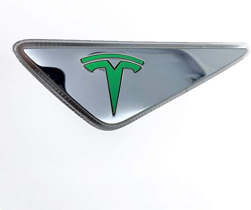 Miniatura 5 de Custom Cut Graphics Calcomanía de logotipo para Tesla Model S, Nosecone, juego de 14 piezas (verde brillante)