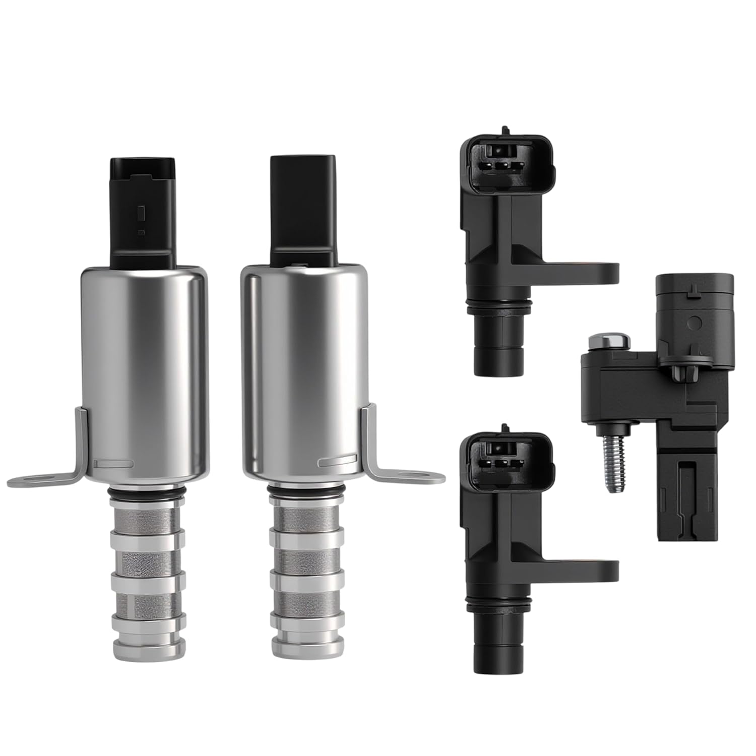 Intake&Exhaust Variable Valve Timing Solenoid VVT, Camshaft+Crankshaft Position Sensor, for Mini Cooper 07-15,for Cooper Countryman 11-16, for Cooper Paceman 07-16,1.6L,11368610388 13627561753