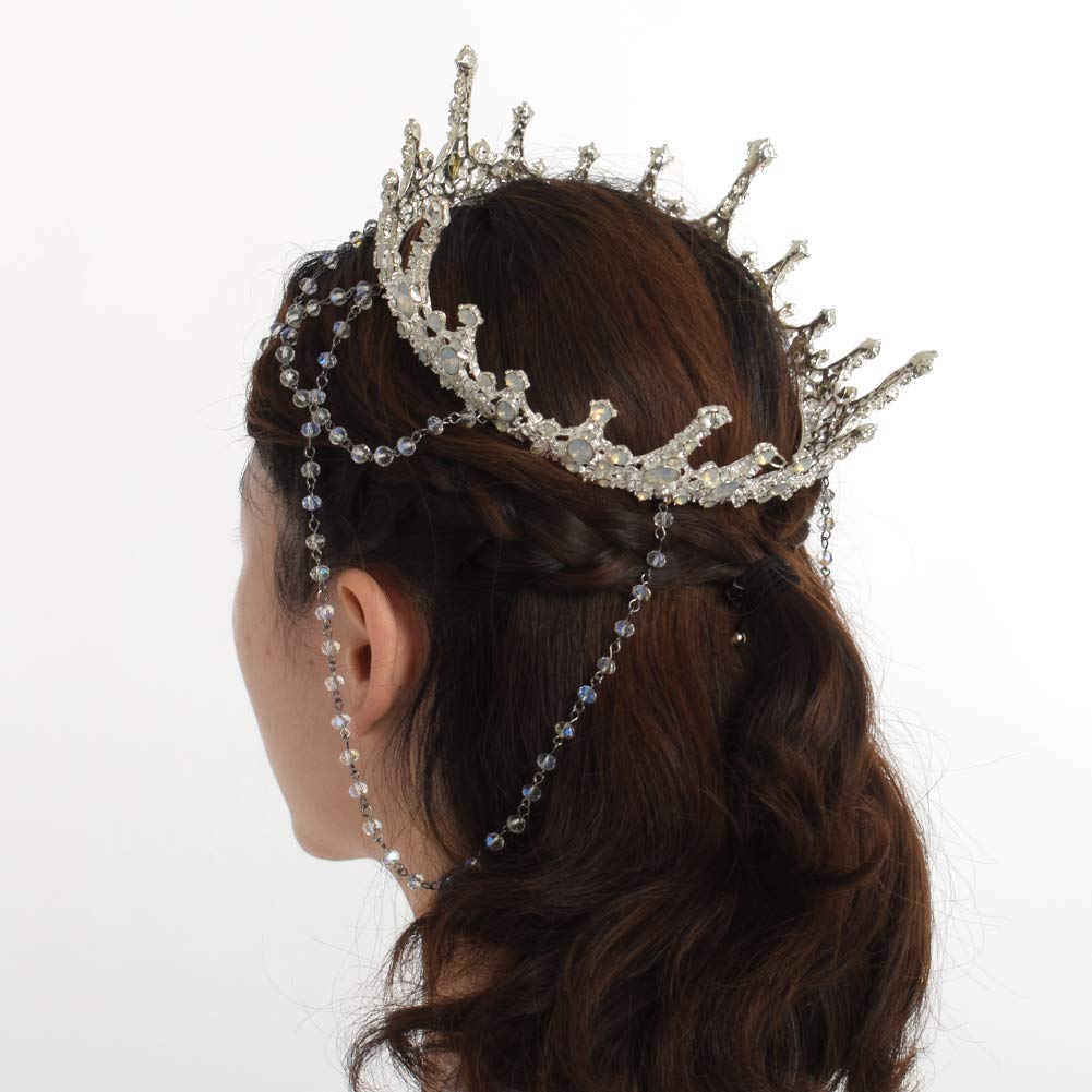 GRACEART - Tiara per matrimonio reale con cristalli, per cerchietto da sposa