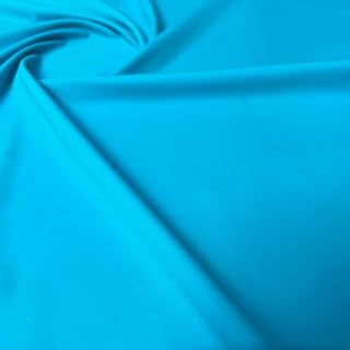 Poly Recycle Solid Turquoise Matte Finish Polyester Spandex Fabric 4 Way Stretch by Yard for Swimwear and Sportwear
