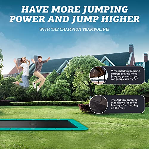 Berg Trampoline Ultim Champion Flatground Sport 16Ft | Trampoline For Kids, High Performance & Safety Features, Jump Higher With Airflow #TOP2