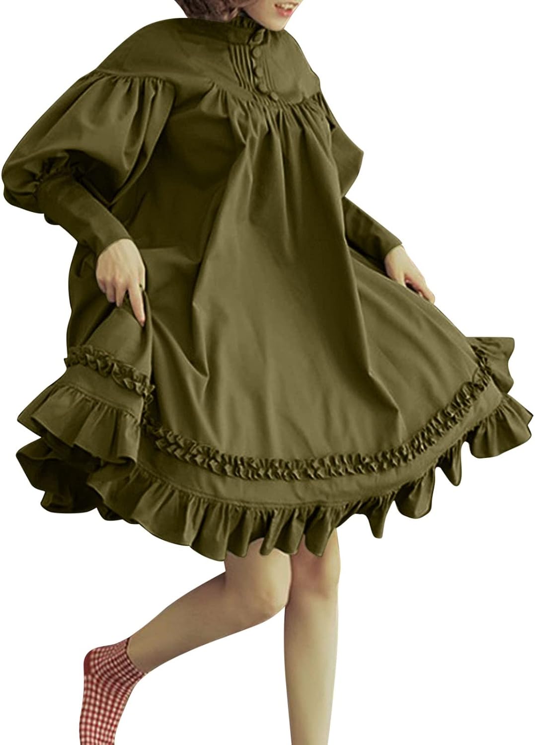 Tenue Bavaroise Femme Dirndl 3 Pièces - Costume Oktoberfest, Robe Gothique Traditionnelle Avec Chemisier Et Tablier