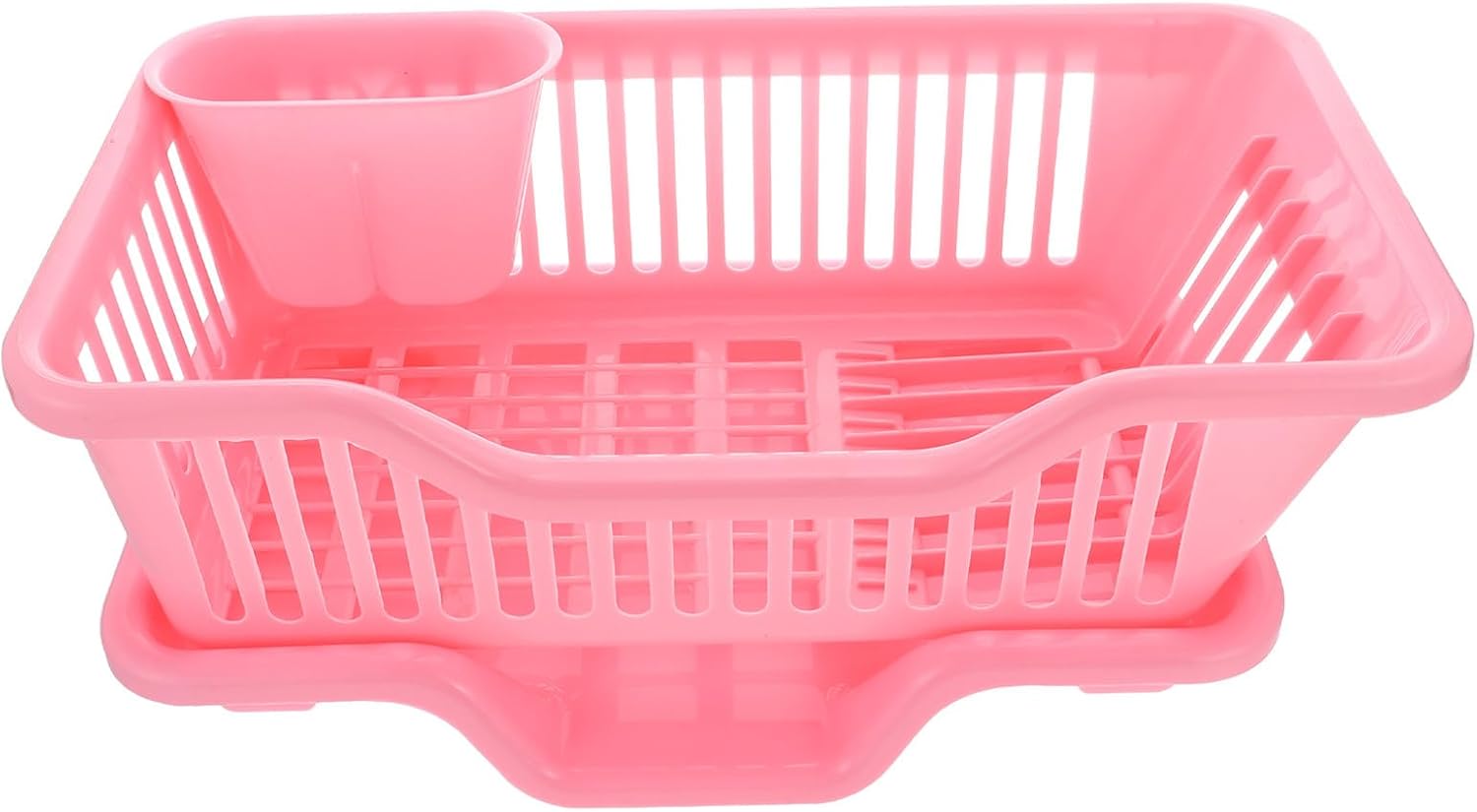 Plastic Dish Drainer and Kitchen Draining Shelf Small Pink Plastic Bowl Dish Rack Household Draining Rack for Countertop Storage and Drying