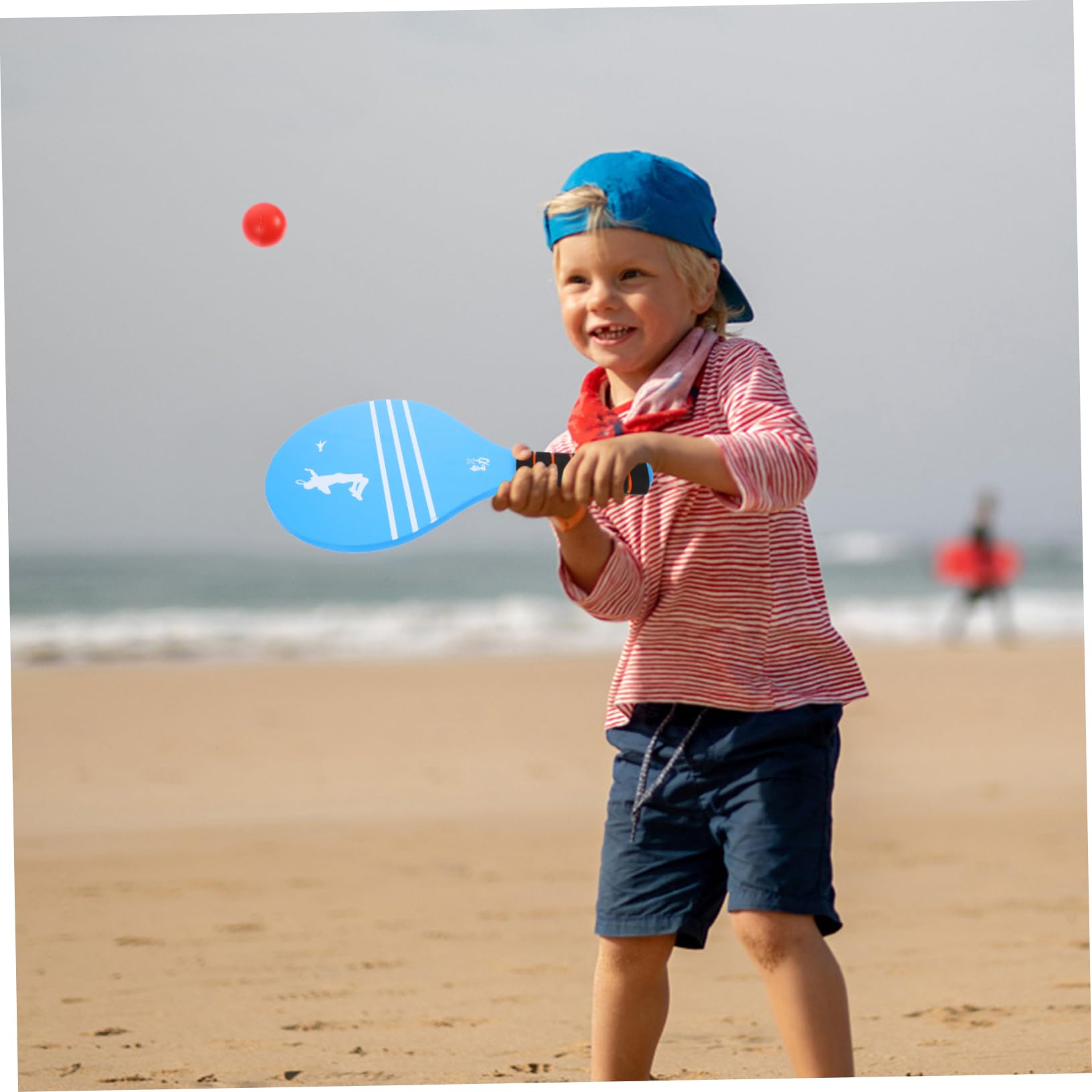 SUPVOX 2 Wooden Badminton Paddles Beach Ball Rackets Boys and Girls Sports Rackets for Family Fun