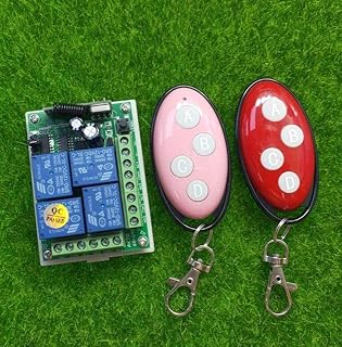 RF 4CH DC12V 24V Wireless Remote Control Switch System Lighting Receiver Transmitter 315mhz 433mhz - (Color: Multi, Voltage: 24V, Size: 433mhz)