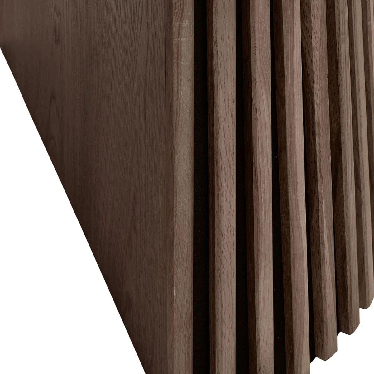 DUBLIN - Table Extensible à 200cm Pied Relief MDF Placage Chêne fumé