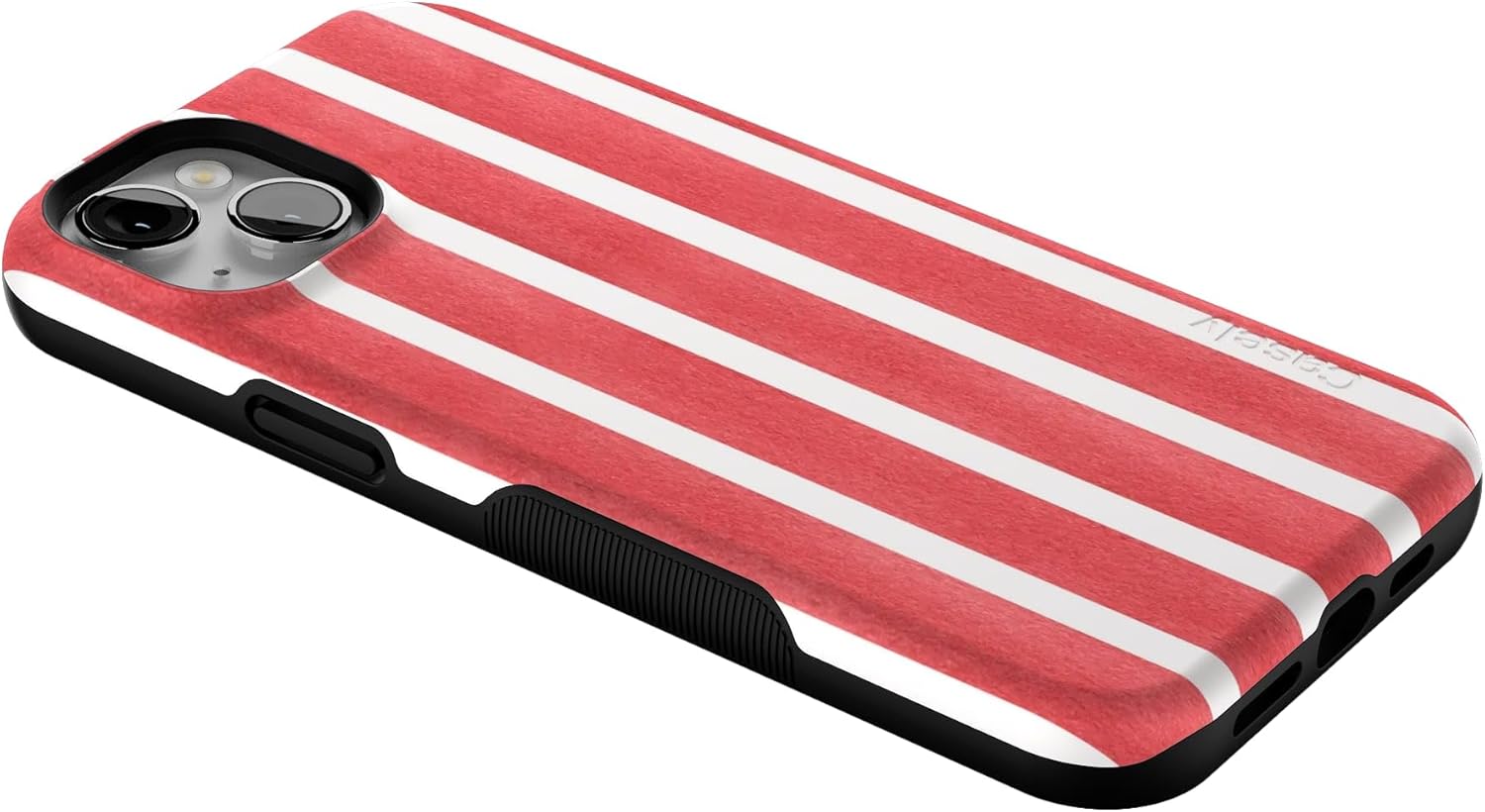 Casely iPhone 14 Plus Case | East Coast Summer | Red Stripes | Bold Protective Design | Compatible with MagSafe