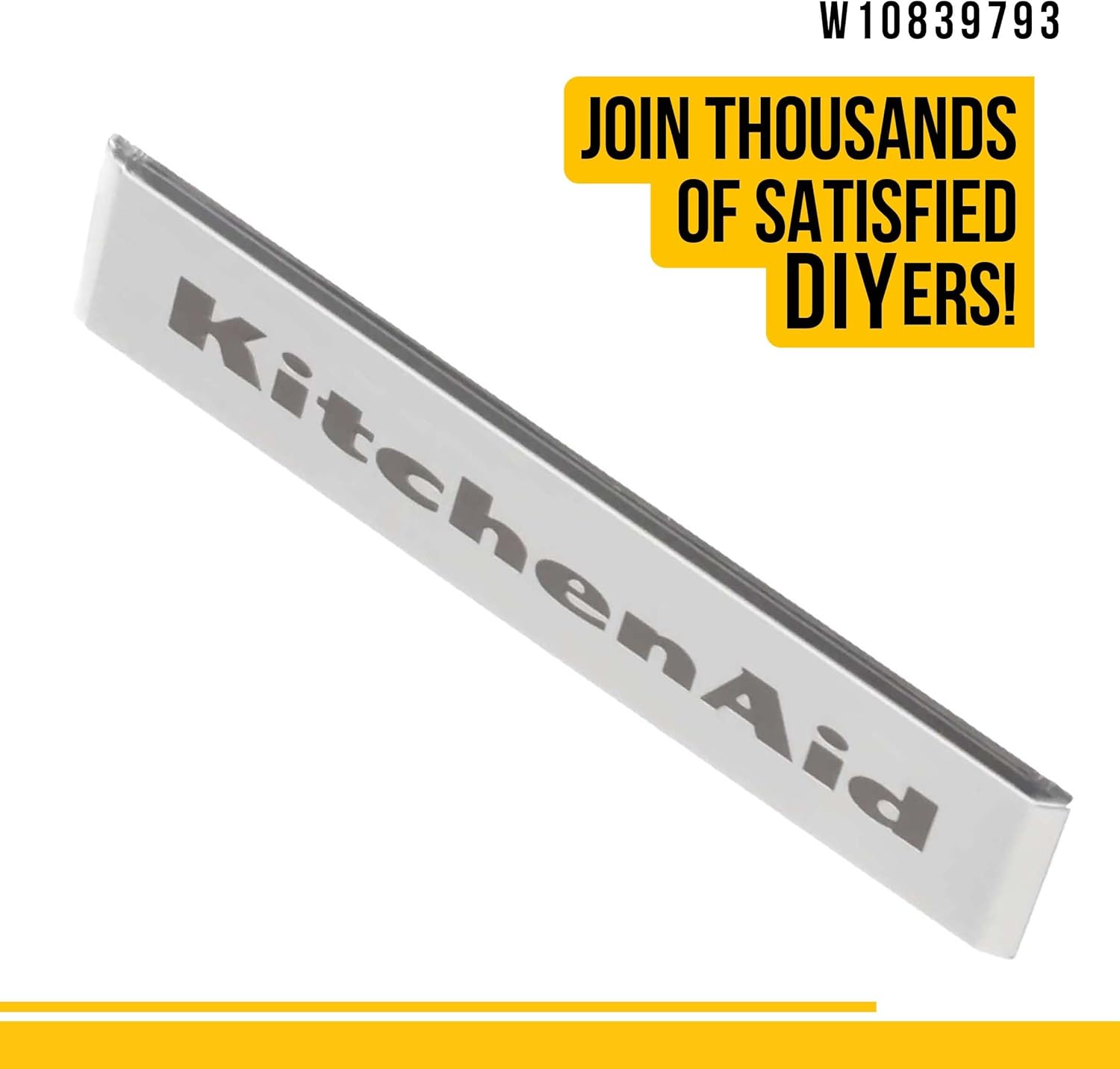 PartsBroz W10839793 Name Plate - Compatible With Whirlpool KitchenAid Admiral Range Refrigerator Dishwasher Wall Oven - Replaces AP5988809 W10518672 4454851 PS11728019 Ultra Durable Replacement