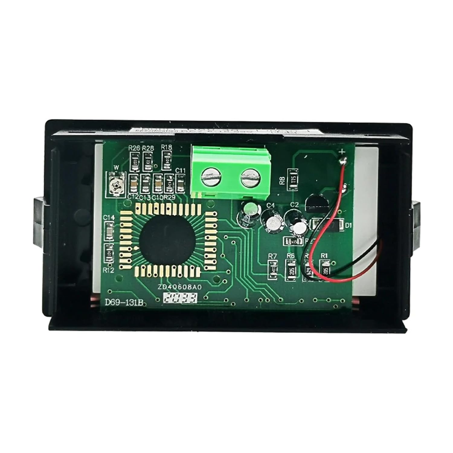 D69-30 DC Voltmeter Digital Display 12V 24V 48V 72V LCD 1Pcs(DC20-80V,with Back Cover)