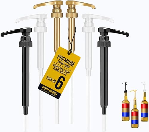 Miniatura 77 de Bomba de jarabe prémium compatible con botella Torani de 25.4 fl oz, jarabes Davinci, dispensador de jarabe sin derrames, sin obstrucciones