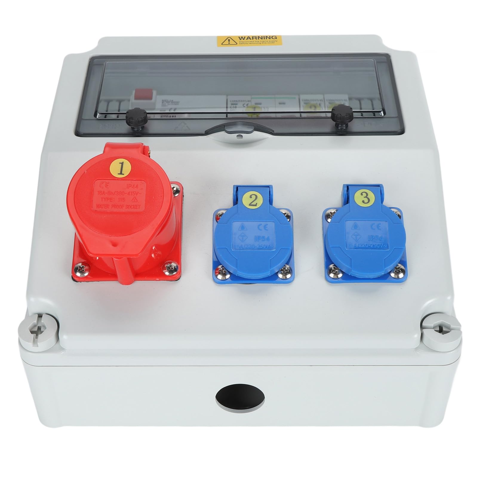 Przemysłowa Skrzynka Gniazdkowa, Wodoodporny materiał ABS, Wyłącznik Automatyczny do Zasilania 220-250 V i 380-415 V do zastosowań Zewnętrznych i Przemysłowych
