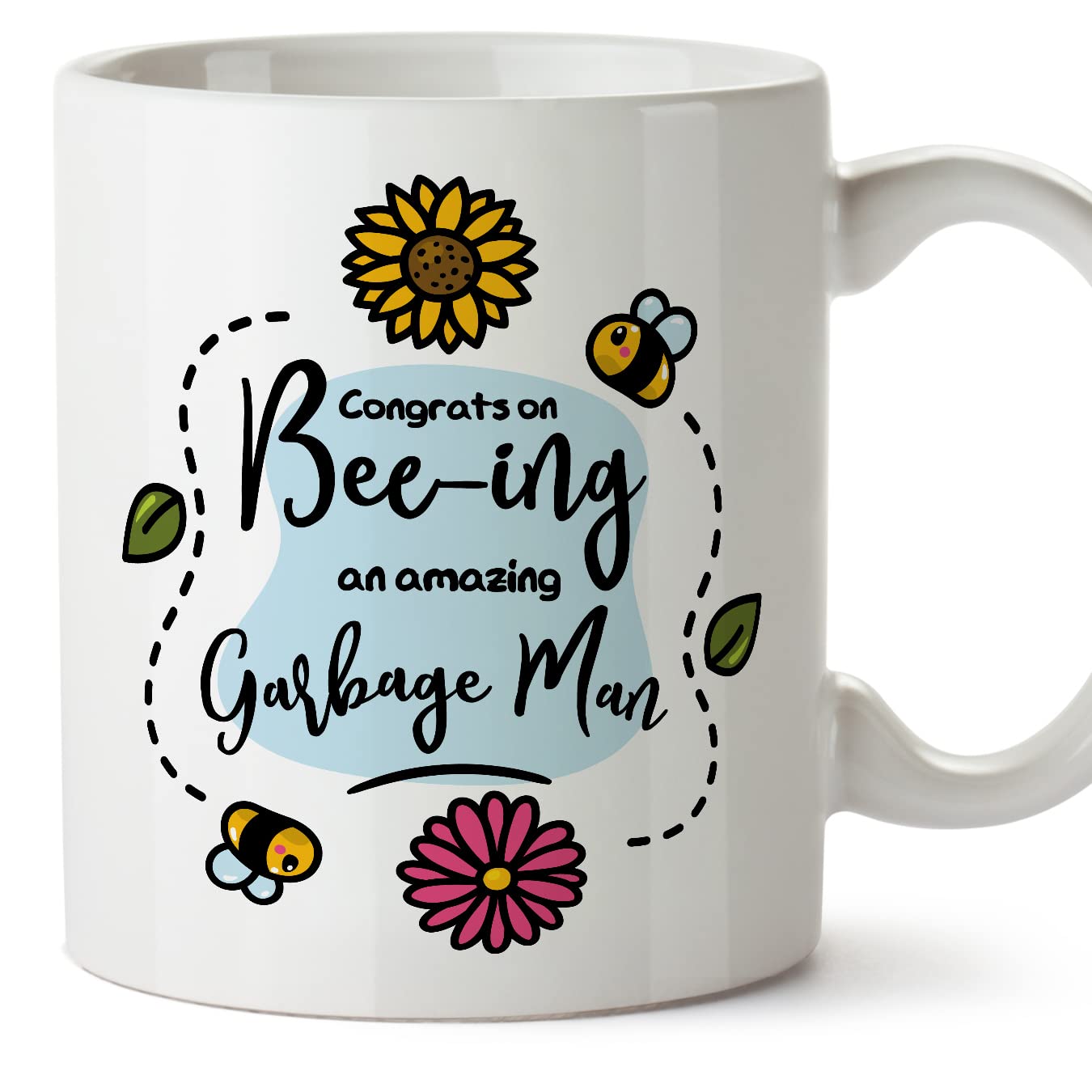 MUGFFINS Garbage Man Man Mug - in English - Thanks for Beeing Amazing - Funny Gift for Colleagues - Ceramic 11oz Mug