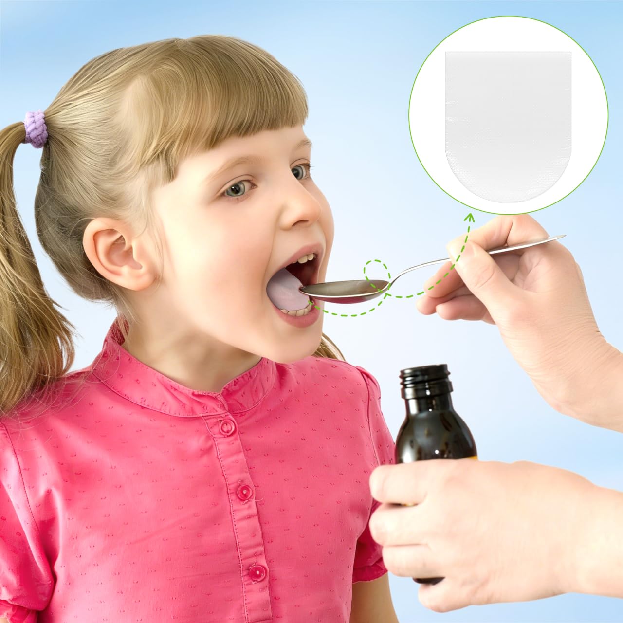 PRETYZOOM 25Pcs Disposable Tongue Protective Covers Transparent Plastic Non-Bitter Sleeves for Adults and Kids Comfortable Taste-Proof Solution for Medicine