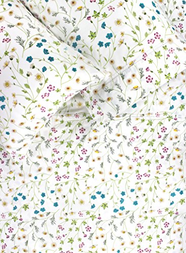Melange Home 400TC Series Wildflower, Queen Sheet Set, Multi