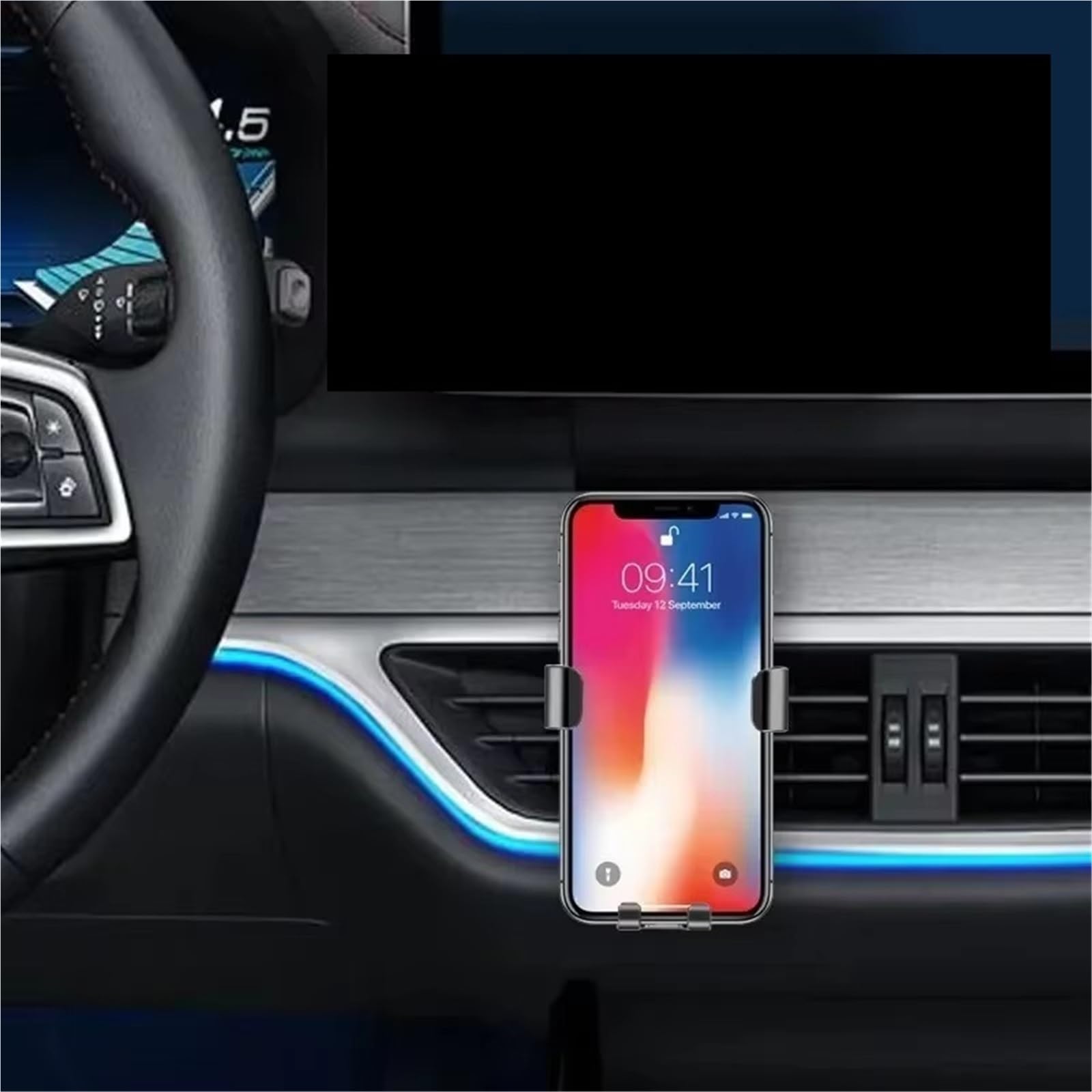 Per Iphone 13 12 Supporto Universale Per Auto A Gravità Telefono Clip Sfiato Telefono Cellulare Smartphone Supporto GPS Supporto Telefono Auto(Black 2)