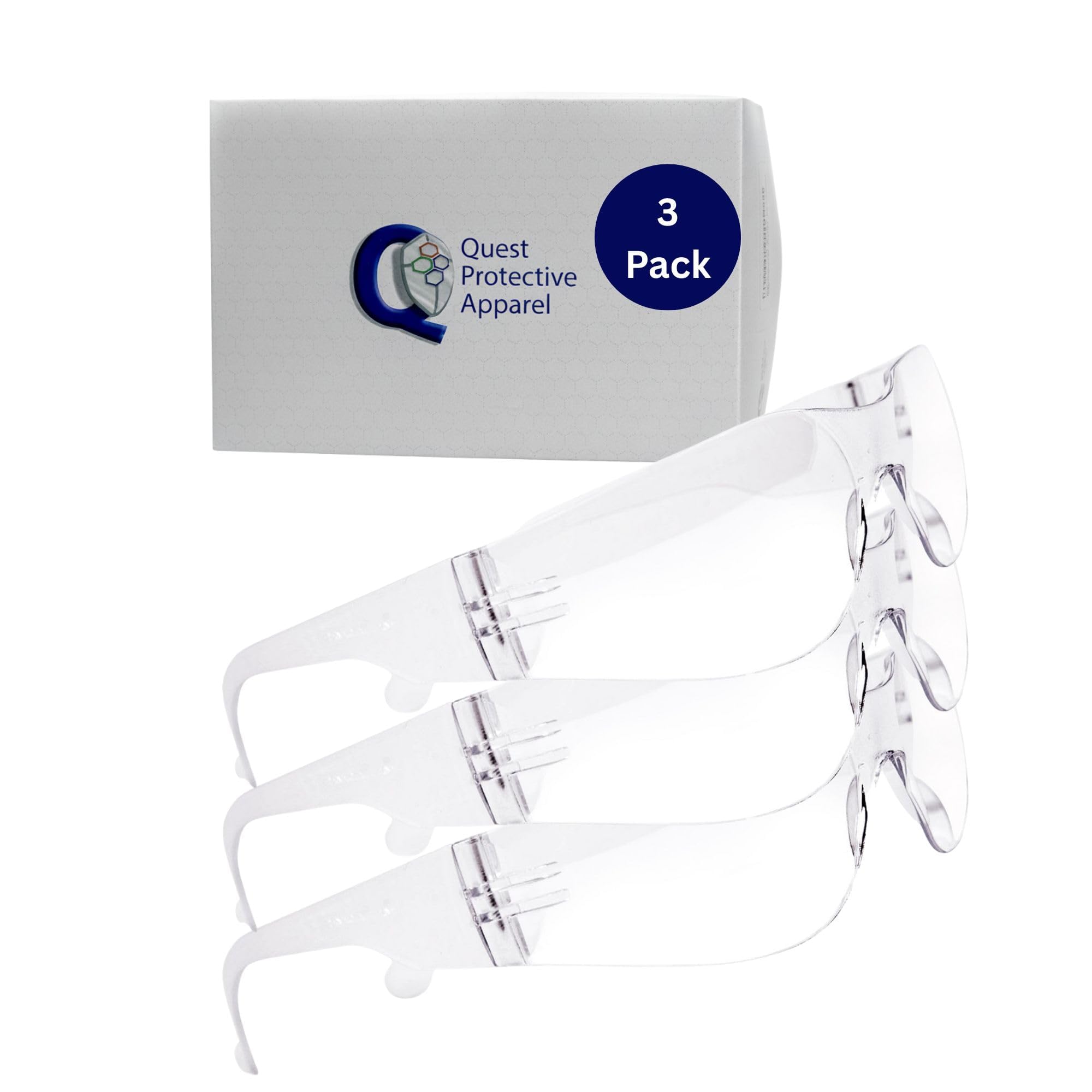 Quest Protective Apparel Lunettes de sécurité pour homme et femme - Lunettes de sécurité anti-buée pour le tir, le laboratoire ou la construction