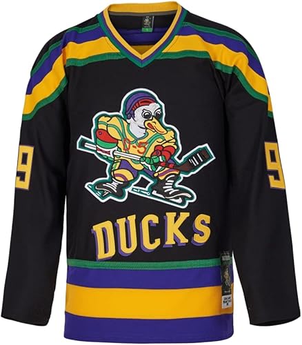 Miniatura 2 de D-5 Camiseta juvenil Mighty Ducks #96 Conway #99 Banks Jersey, camiseta de hockey sobre hielo para niños