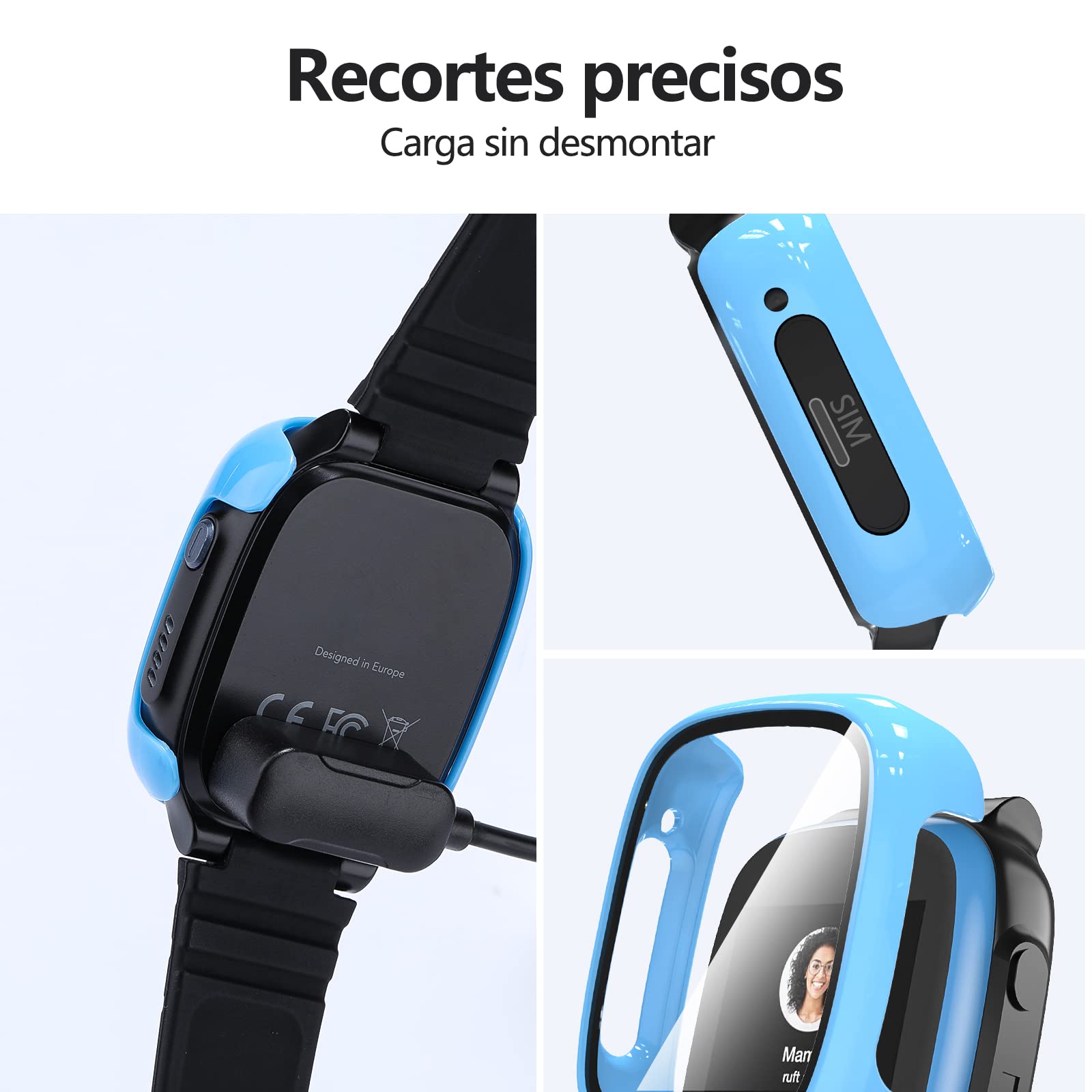 Haojavo Custodia Protettiva Per XPLORA X5 Play | 2 Pezzi Con Vetro Temperato E Bumper Rigido | Protezione 360° Per Smartwatch Bambini - 2