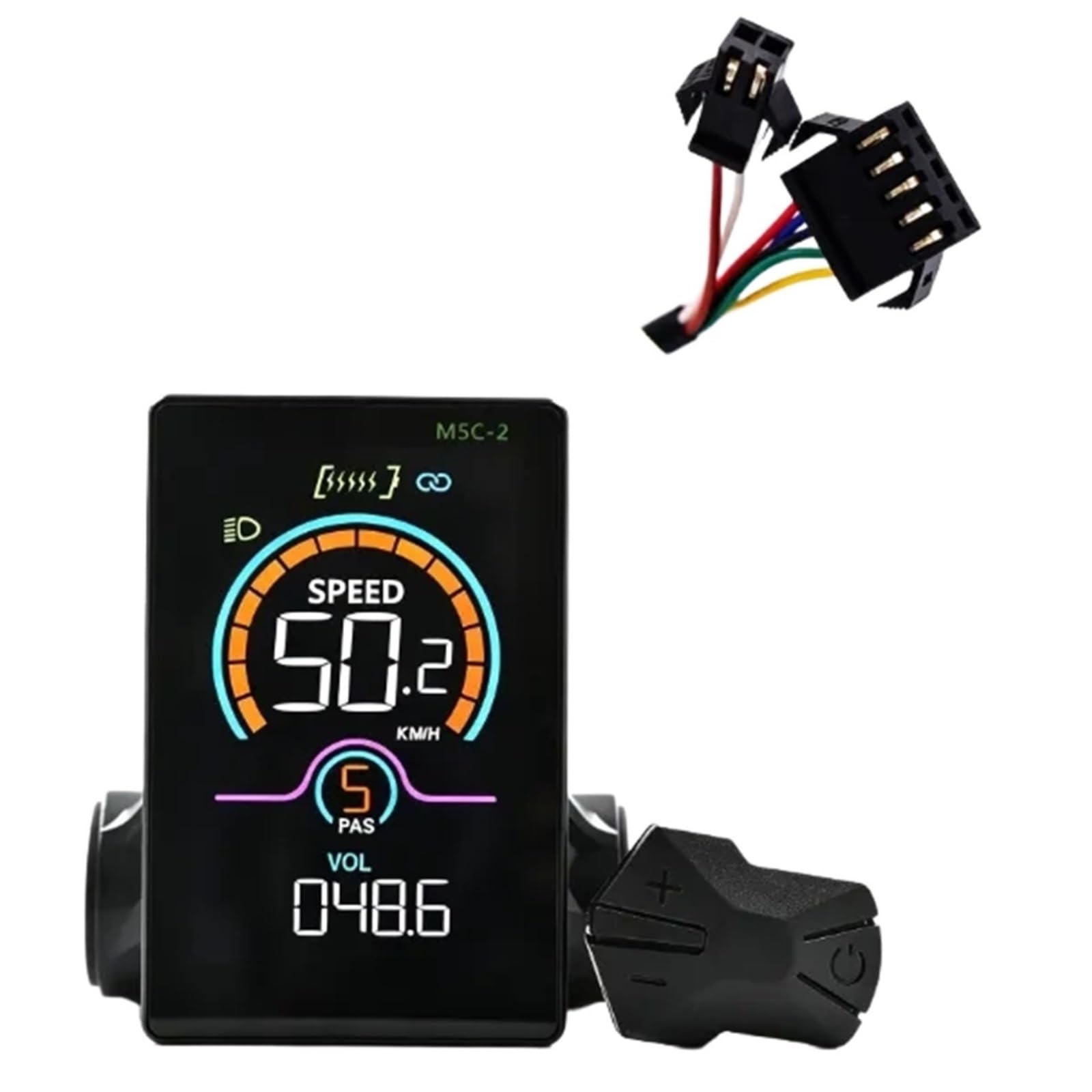 Odómetro digital M5C-2 para ciclistas urbanos con e-bike y pantalla a color