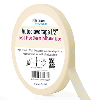 1/2" X60 Yds Autoclave Indicator Tape Sterilization
